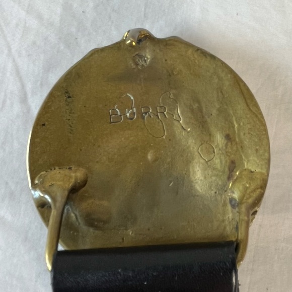 Stephen Burr handmade solid brass MCM 70’s modern artist vintage belt buckle - Picture 7 of 16